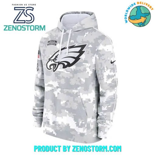 Philadelphia Eagles Arctic Camo 2024 Salute to Service Hoodie