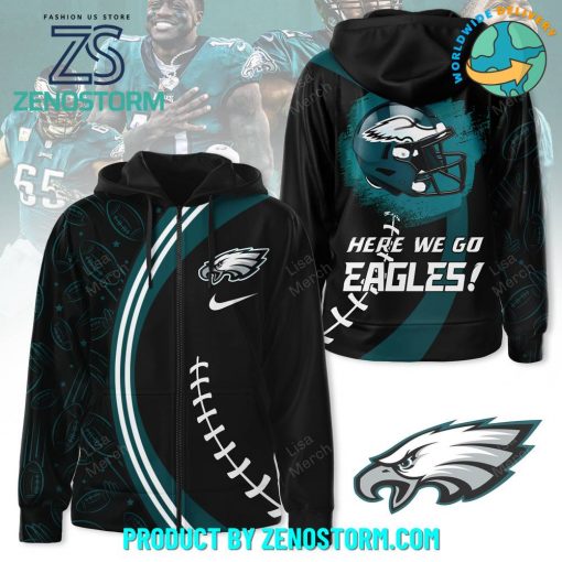 Philadelphia Eagles NFL Here We Go Zip Hoodie