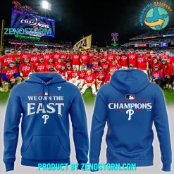 Philadelphia Phillies 2024 NL East Division Champions Blue Combo Hoodie Pants Cap 1