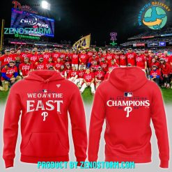 Philadelphia Phillies 2024 NL East Division Champions Red Combo Hoodie Pants Cap 1