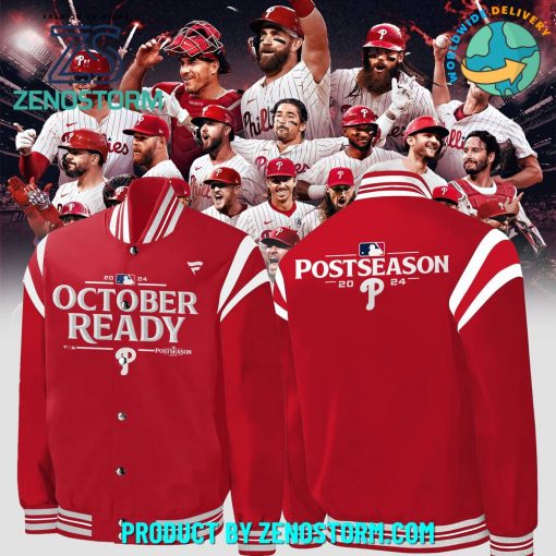 Philadelphia Phillies MLB Postseason Locker Room Baseball Jacket – Red