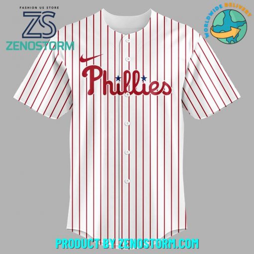 Philadelphia Phillies MLB Postseason Locker Room Baseball Jersey