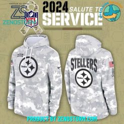 Pittsburgh Steelers Arctic Camo 2024 Salute to Service Hoodie