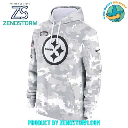 Pittsburgh Steelers Arctic Camo 2024 Salute to Service Hoodie