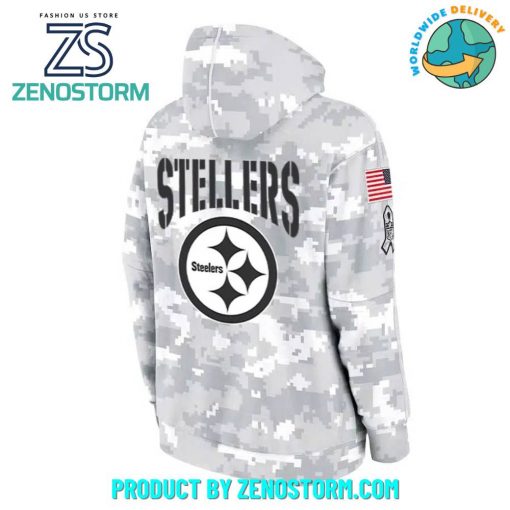 Pittsburgh Steelers Arctic Camo 2024 Salute to Service Hoodie