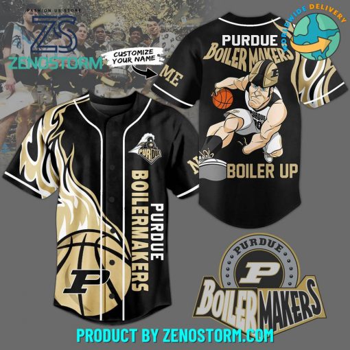 Purdue Boilermakers NCAA Basketball Customized Baseball Jersey