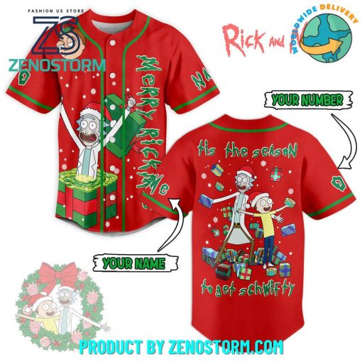 Rick and Morty Merry Christmas 2024 Customized Baseball Jersey