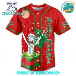 Rick and Morty Merry Christmas 2024 Customized Baseball Jersey