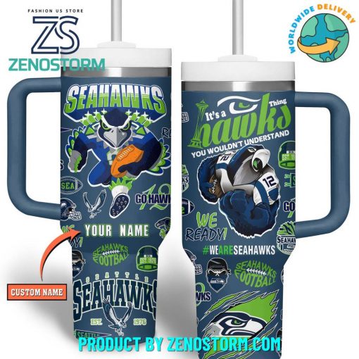 Seattle Seahawks NFL 2024 Custom Name Stanley Tumbler