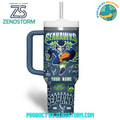 Seattle Seahawks NFL 2024 Custom Name Stanley Tumbler