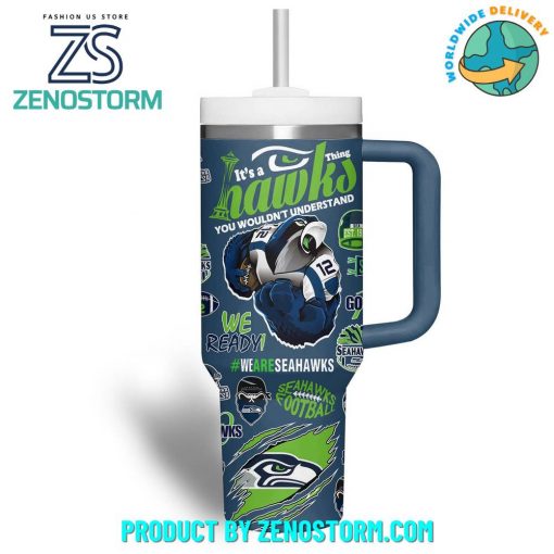 Seattle Seahawks NFL 2024 Custom Name Stanley Tumbler