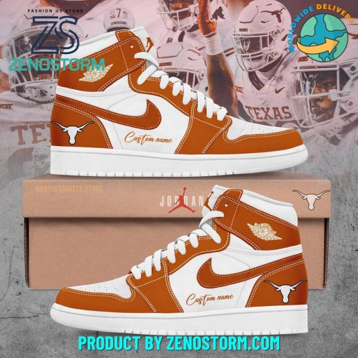 Texas Longhorns Football Custom Name Air Jordan 1