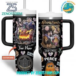 The Addams Family Peace Customized Stanley Tumbler Black