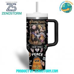 The Addams Family Peace Customized Stanley Tumbler Black