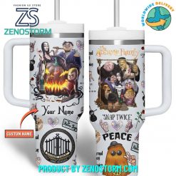 The Addams Family Peace Customized Stanley Tumbler White