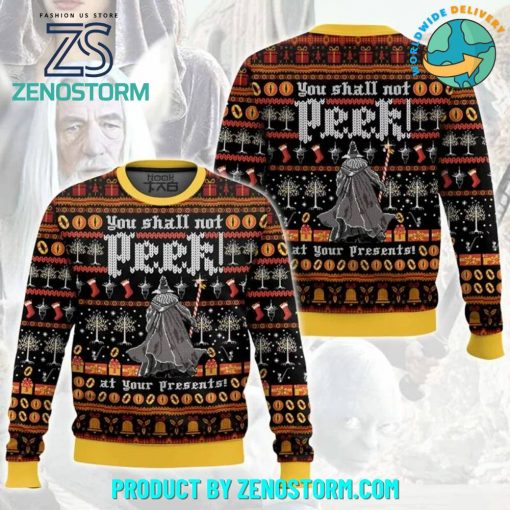 The Lord Of the Rings You Shall Not Peek Ugly Sweater