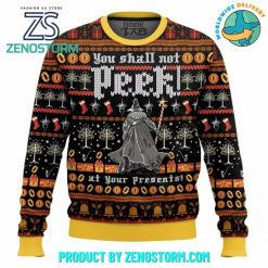 The Lord Of the Rings You Shall Not Peek Ugly Sweater