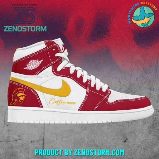 USC Trojans Football Custom Name Air Jordan 1