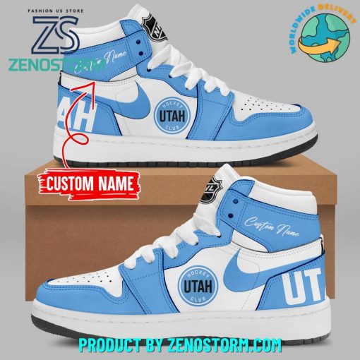 Utah Hockey Club NHL Personalized Blue Air Jordan 1