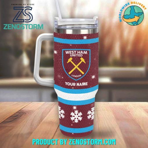 West Ham United EPL Bling Diamond Personalized Stanley Tumbler