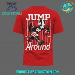 Wisconsin Badgers Football Jump Around Shirt Red