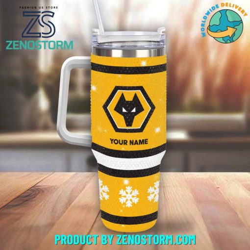 Wolverhampton Wanderers EPL Bling Diamond Personalized Stanley Tumbler