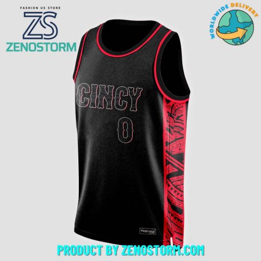 2024 Cincinnati Reds Custom Name Basketball Jersey