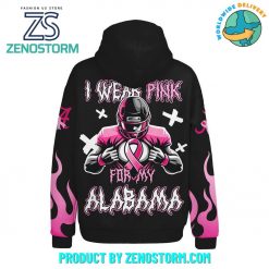 Alabama Crimson Tide I Wear Pink Hoodie Black