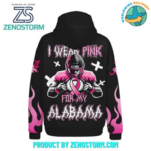 Alabama Crimson Tide I Wear Pink Hoodie – Black