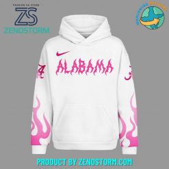 Alabama Crimson Tide I Wear Pink Hoodie White