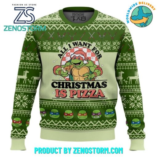 All I want for Christmas Is Pizza Ugly Christmas Sweater