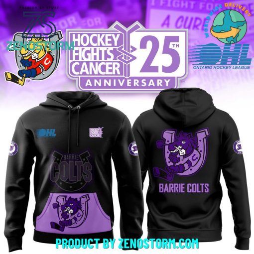 Barrie Colts Hockey Fight Cancer 2024 Hoodie