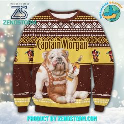 Captain Morgan Bulldog Funny Ugly Christmas Sweater