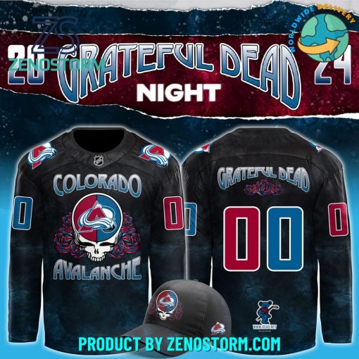 Colorado Avalanche x Grateful Dead Night 2024 Hockey Jersey