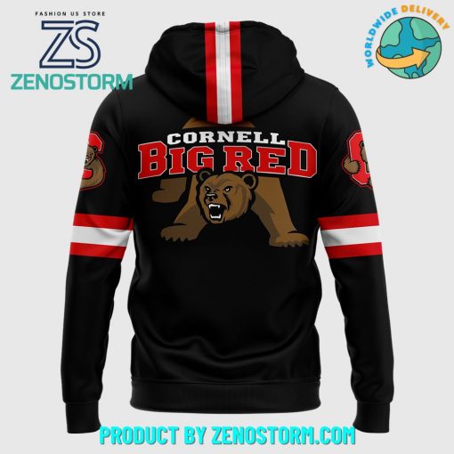 Cornell Big Red With Bear Through C Layered Twill Hoodie