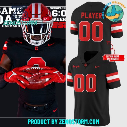 Cornell Big Red x Nike Black Customized Football Jersey