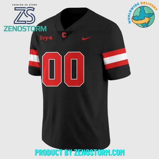 Cornell Big Red x Nike Black Customized Football Jersey