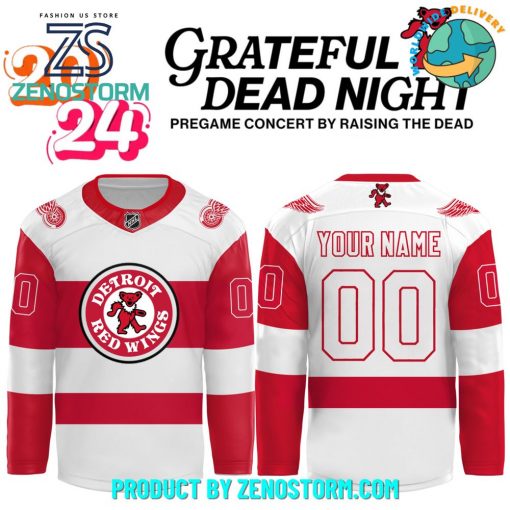 Detroit Red Wings x Grateful Dead Night Hockey Jersey 2024