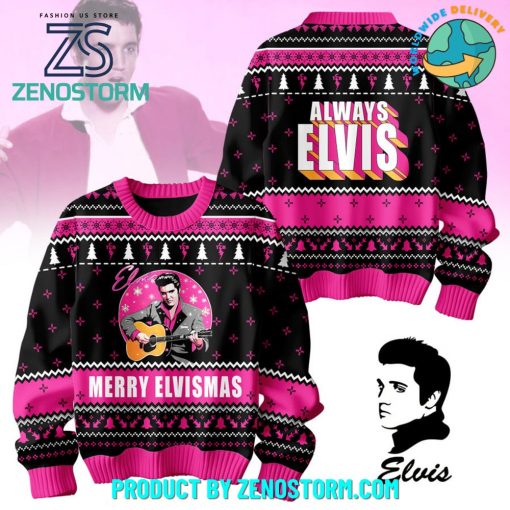 Elvis Presley Merry Elvismas Ugly Christmas Sweater