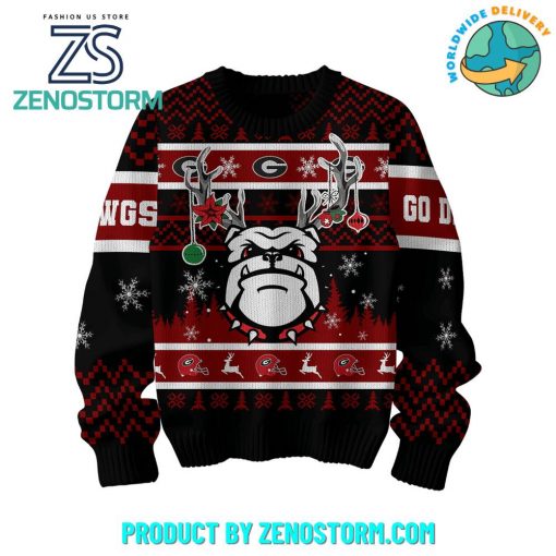 Georgia Bulldogs NCAA Football 2024 Custom Name Ugly Sweater