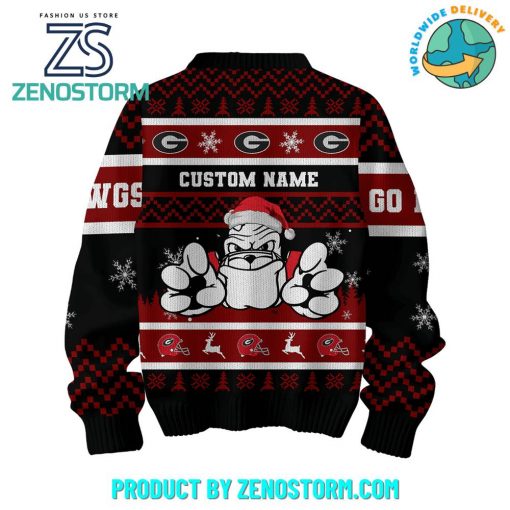 Georgia Bulldogs NCAA Football 2024 Custom Name Ugly Sweater