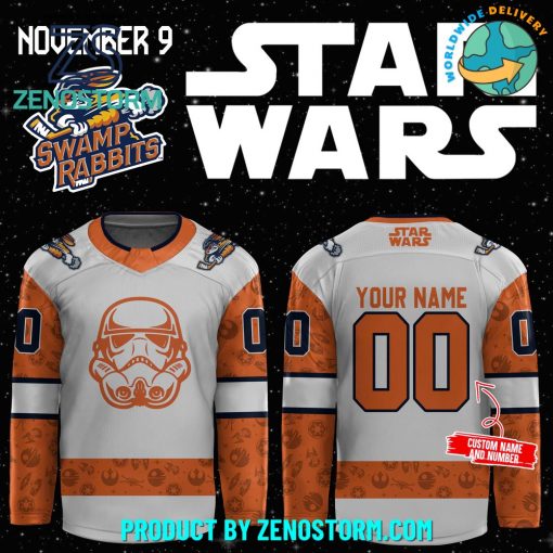 Greenville Swamp Rabbits x Star Wars Night November 9 Hockey Jersey