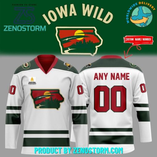 Iowa Wild AHL Iowa Grown Alternate Customized Hockey Jersey