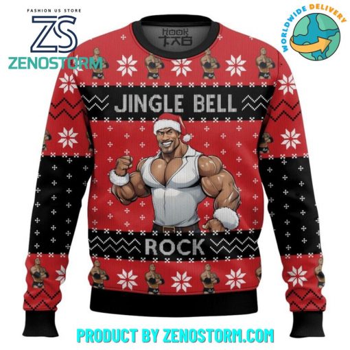 Jingle Bell Rock The Rock Ugly Christmas Sweater