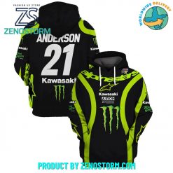 Kawasaki Monster Jason Anderson 2024 Season Hoodie Zip Hoodie Sweatshirt