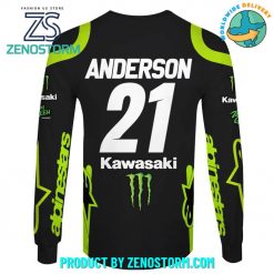 Kawasaki Monster Jason Anderson 2024 Season Hoodie Zip Hoodie Sweatshirt