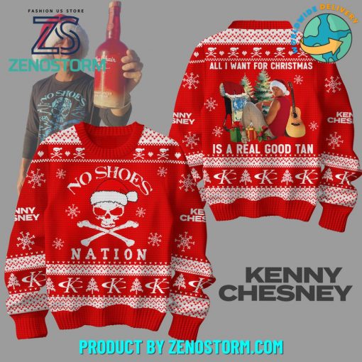 Kenny Chesney All I Want For Christmas Red Ugly Sweater