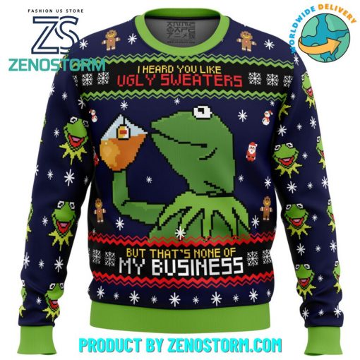 Kermit the Frog 2024 Ugly Christmas Sweater