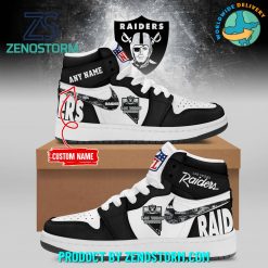 Las Vegas Raiders NFL Custom Name Air Jordan 1