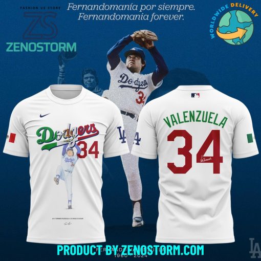 Los Angeles Dodgers Fernando Valenzuela Forever 34 Mexican Shirt